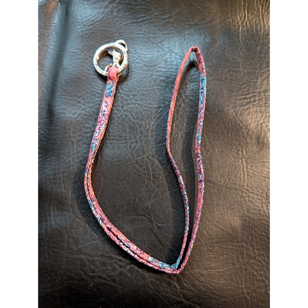 Simply Southern Pink Blue Floral Lanyard Key Ring Lobster Clasp